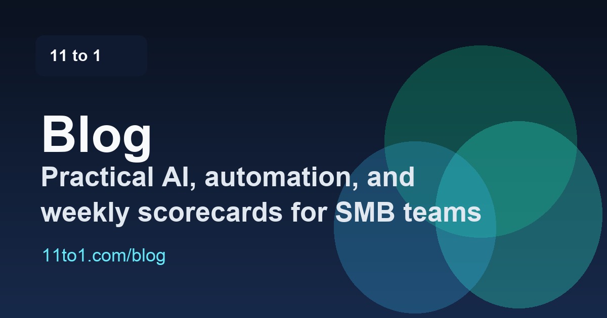 Weekly Scorecards for Staffing & Service Firms